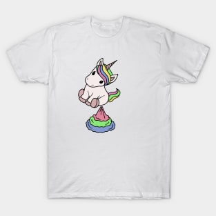 Cute Funny Unicorn Farting Rainbow T-Shirt